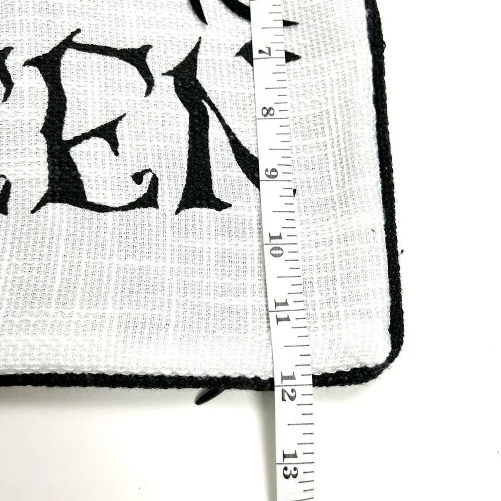 NWT THRO by Marlo Lorenz Happy Halloween Spider Pillow Cover 12x24 Ivory Black